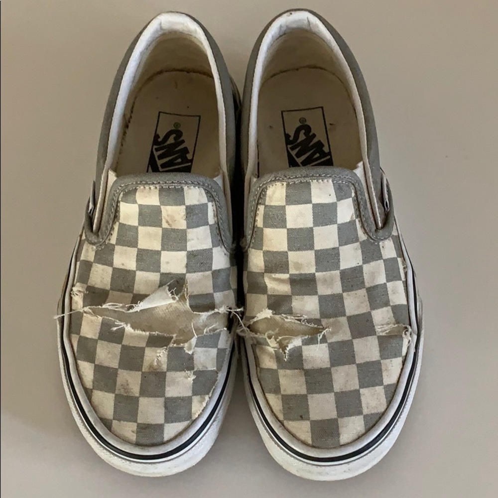 Vans Checked Classic Slip on, size 5.5